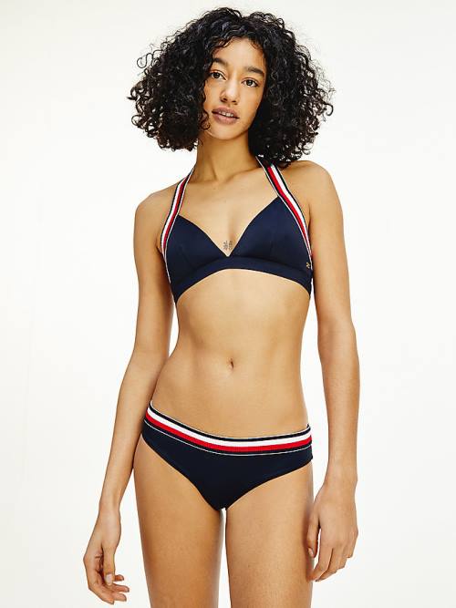 Blue Tommy Hilfiger Signature Bikini Bottoms Women\'s Swimwear | TH417IWQ