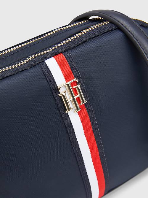 Blue Tommy Hilfiger Signature Crossover Women's Bags | TH891ZNV