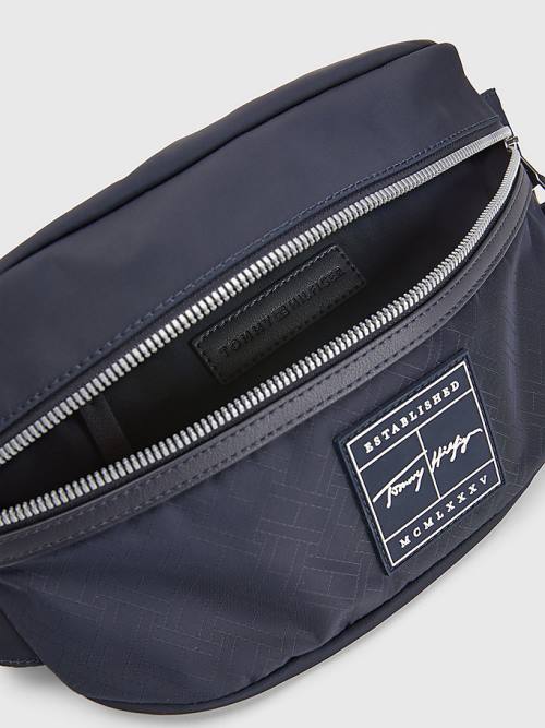 Blue Tommy Hilfiger Signature Logo Crossbody Men's Bags | TH928DBR