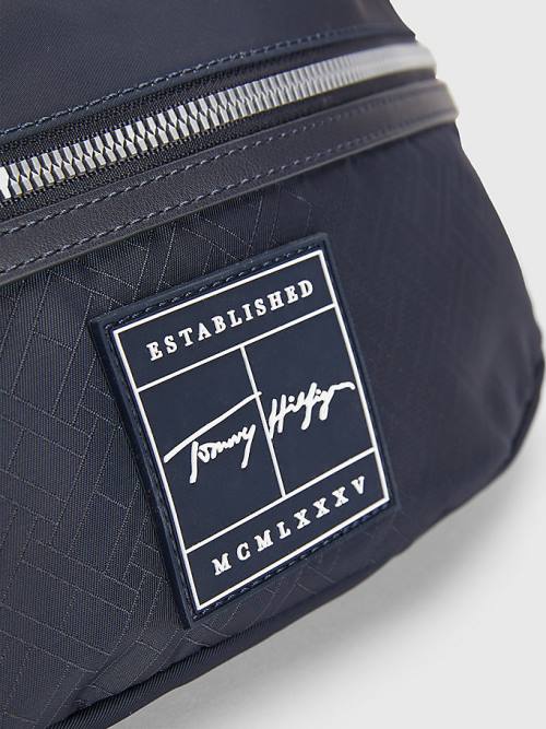 Blue Tommy Hilfiger Signature Logo Crossbody Men's Bags | TH928DBR