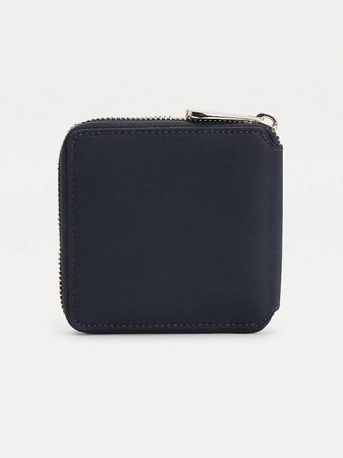 Blue Tommy Hilfiger Signature Medium Zip Around Women's Wallets | TH390OWV