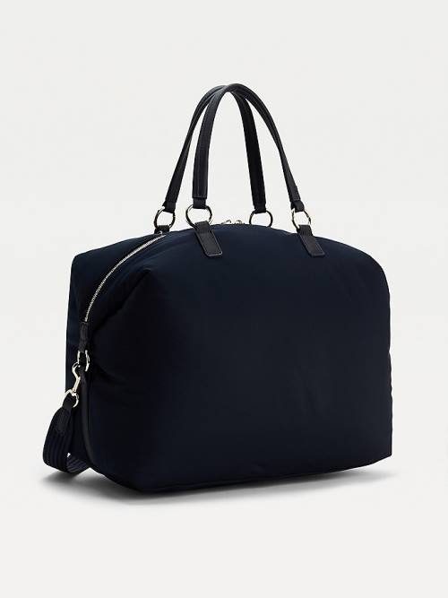 Blue Tommy Hilfiger Signature Tape Weekender Women's Bags | TH274CLF