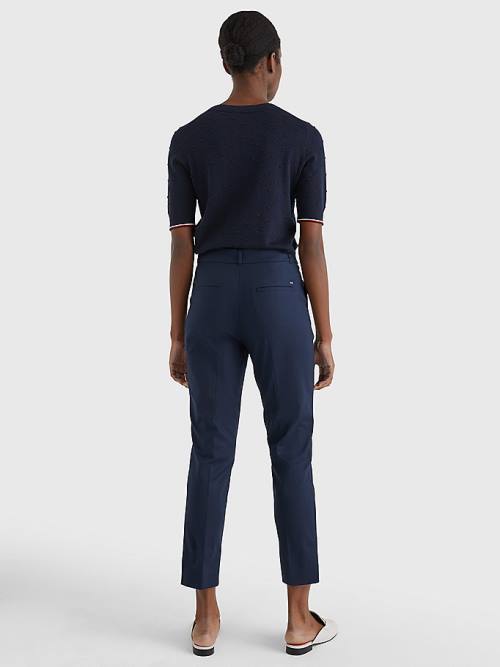 Blue Tommy Hilfiger Slim Ankle Women's Pants | TH231HAF