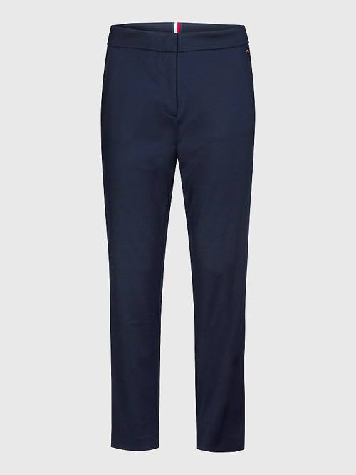 Blue Tommy Hilfiger Slim Ankle Women's Pants | TH231HAF