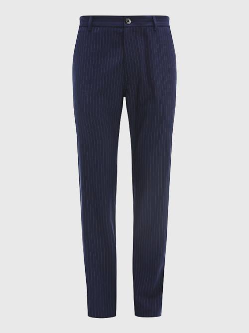 Blue Tommy Hilfiger Slim Fit Cargo Men's Pants | TH845BUJ