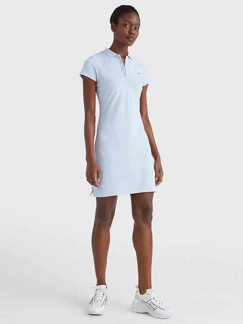 Blue Tommy Hilfiger Slim Fit Polo Women's Dress | TH285KBA