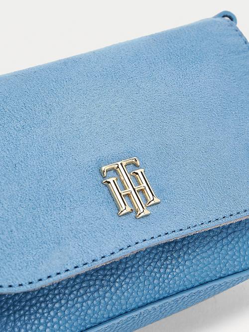 Blue Tommy Hilfiger Small Monogram Crossover Women's Bags | TH619IWA