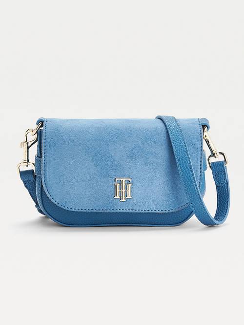 Blue Tommy Hilfiger Small Monogram Crossover Women\'s Bags | TH619IWA