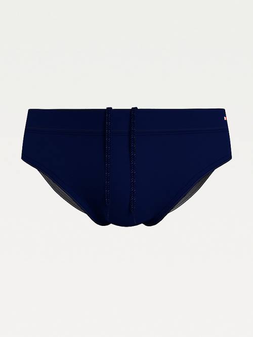 Blue Tommy Hilfiger Solid Colour Briefs Men's Swimwear | TH268XCS