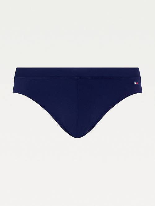 Blue Tommy Hilfiger Solid Colour Briefs Men's Swimwear | TH268XCS