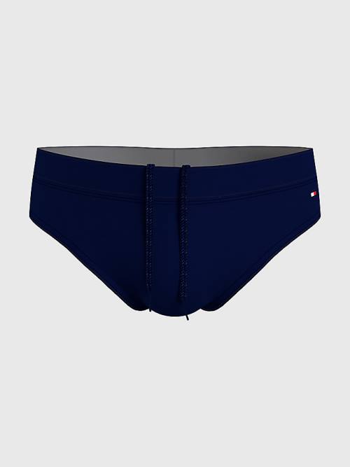 Blue Tommy Hilfiger Solid Colour Briefs Men\'s Swimwear | TH268XCS