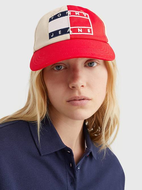 Blue Tommy Hilfiger Spliced Tommy Badge Cap Women's Hats | TH098JTH