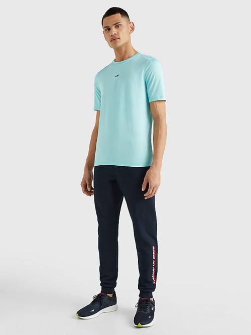 Blue Tommy Hilfiger Sport Essential Slim Fit Recycled Men's T Shirts | TH531MRN