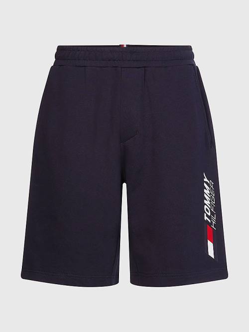 Blue Tommy Hilfiger Sport Essential TH Cool Sweat Men's Shorts | TH186JPW