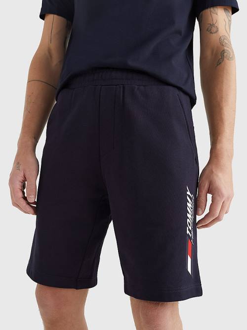 Blue Tommy Hilfiger Sport Essential TH Cool Sweat Men\'s Shorts | TH186JPW