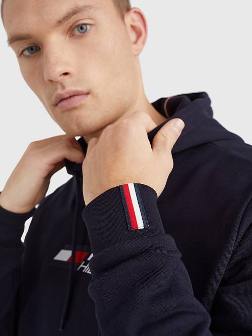 Blue Tommy Hilfiger Sport Essential TH Cool Men's Hoodie | TH209TUA