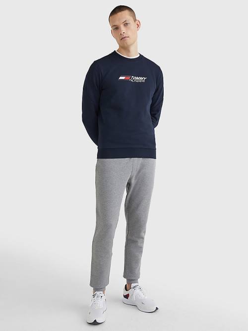 Blue Tommy Hilfiger Sport Essential TH Cool Men's Sweatshirts | TH908LVI