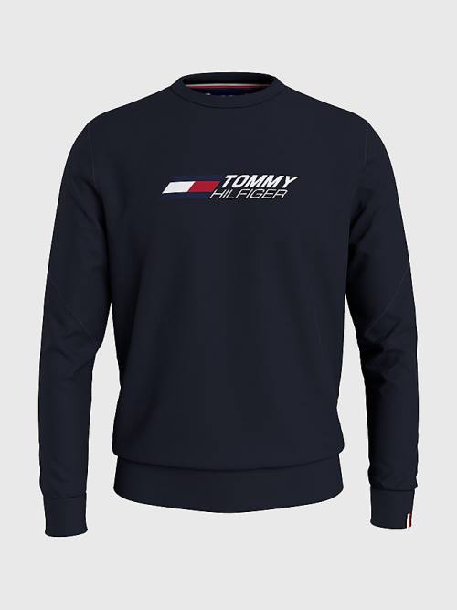 Blue Tommy Hilfiger Sport Essential TH Cool Men's Sweatshirts | TH908LVI