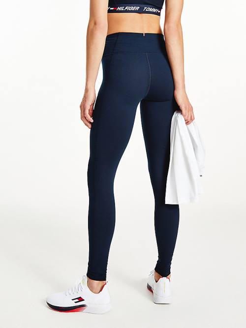 Blue Tommy Hilfiger Sport Full Length Graphic Women's Leggings | TH097YCV