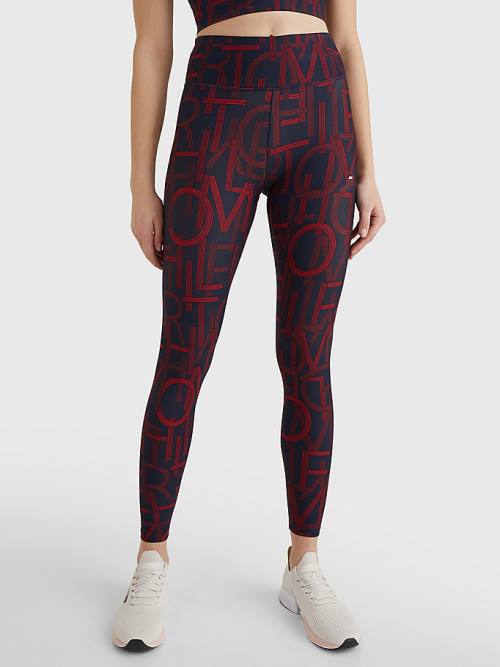 Blue Tommy Hilfiger Sport High Rise Full Length Women's Leggings | TH518ILP