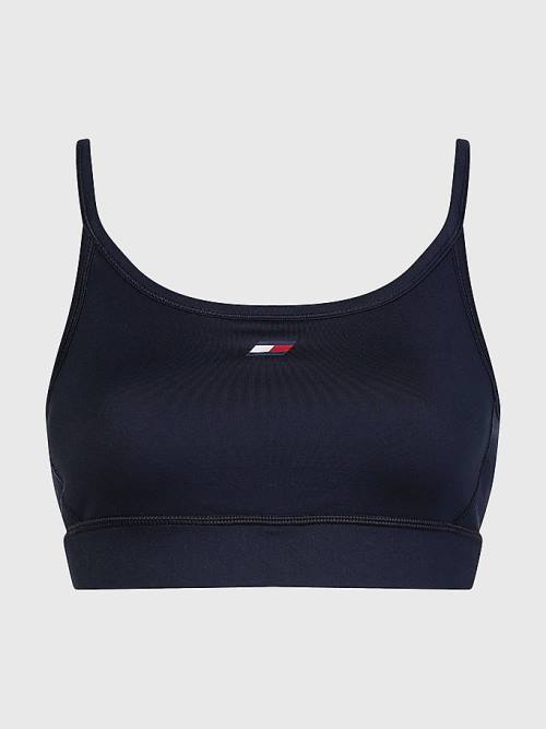 Blue Tommy Hilfiger Sport Low Support Bra Women's Underwear | TH670KML