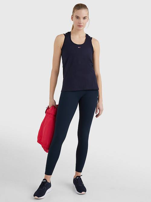 Blue Tommy Hilfiger Sport Organic Cotton Tank Top Women's T Shirts | TH147SAU