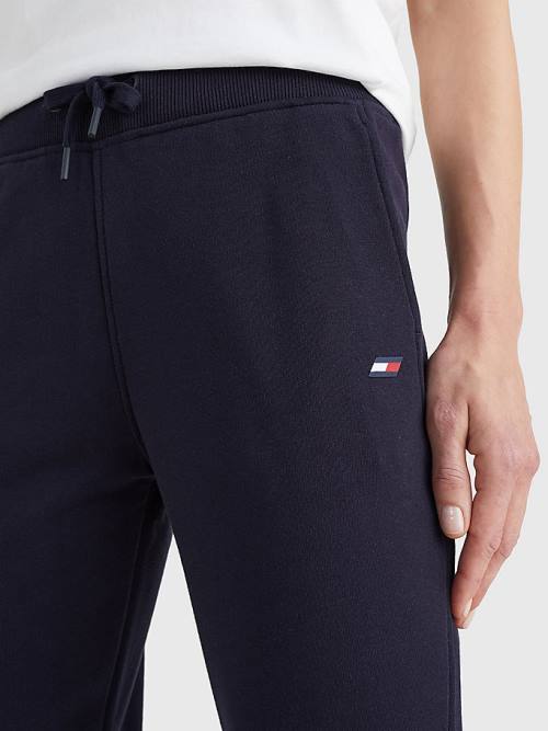 Blue Tommy Hilfiger Sport Organic Cotton Regular Fit Joggers Women's Pants | TH381PAK