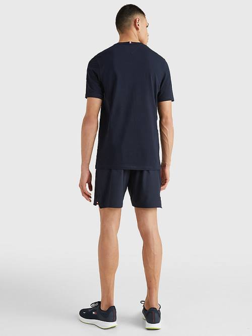 Blue Tommy Hilfiger Sport Organic Jersey Men's T Shirts | TH261CUW