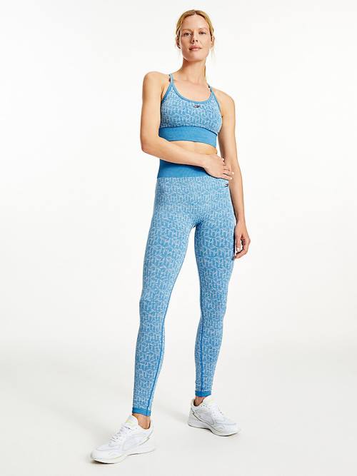 Blue Tommy Hilfiger Sport Performance Full Length Seamless Women\'s Leggings | TH108TPB