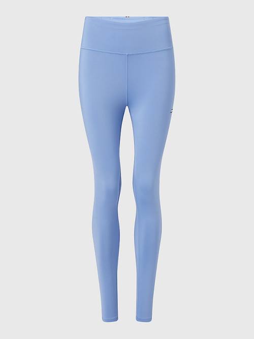 Blue Tommy Hilfiger Sport Performance Full Length Women's Leggings | TH682TVW