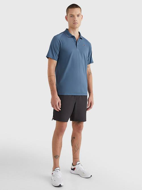 Blue Tommy Hilfiger Sport Performance Men's Polo Shirts | TH284URN