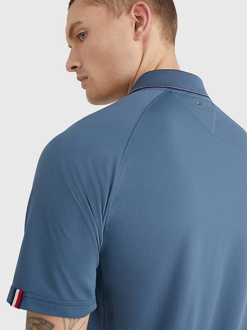 Blue Tommy Hilfiger Sport Performance Men's Polo Shirts | TH284URN