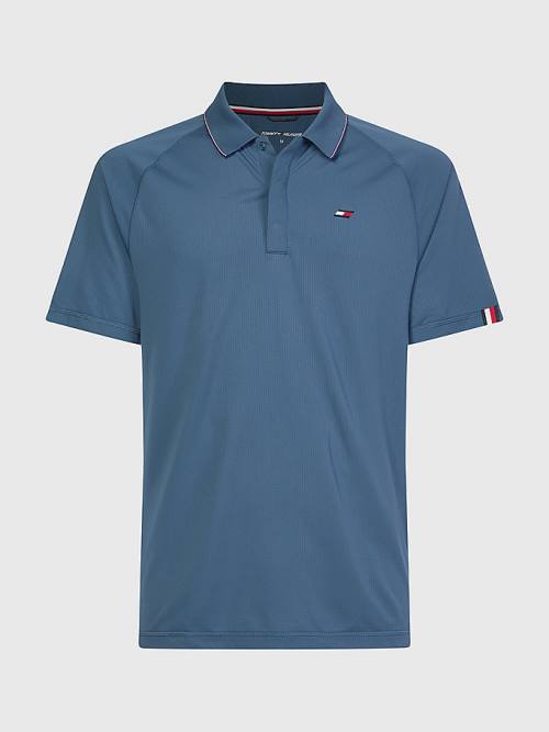 Blue Tommy Hilfiger Sport Performance Men's Polo Shirts | TH284URN