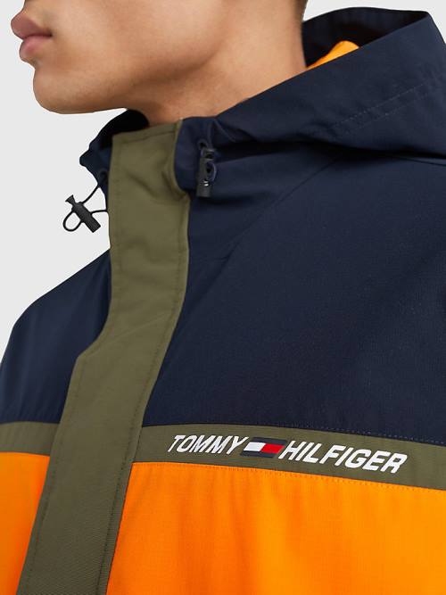 Blue Tommy Hilfiger Sport Performance Water Repellent Men's Jackets | TH905RCP