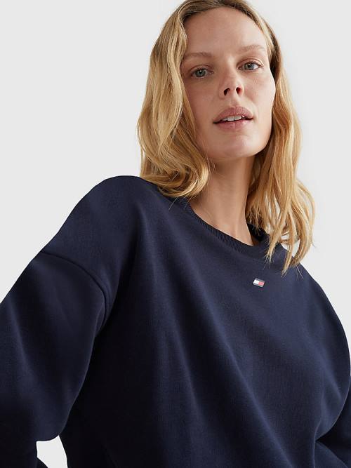 Blue Tommy Hilfiger Sport Repeat Logo Women's Sweatshirts | TH651RTB