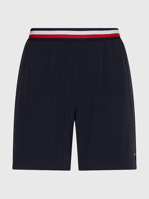 Blue Tommy Hilfiger Sport Signature Tape Recycled Men's Shorts | TH965MAR