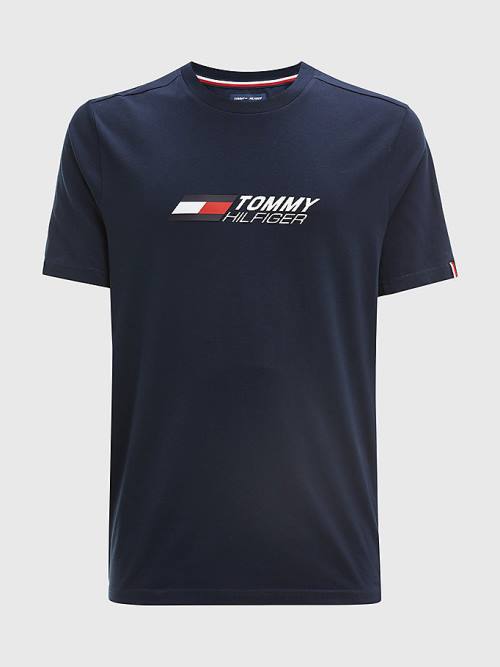 Blue Tommy Hilfiger Sport TH Cool Essential Men's T Shirts | TH981CTG