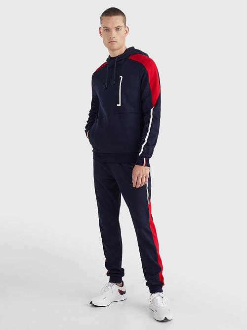 Blue Tommy Hilfiger Sport TH Cool Regular Fit Men's Hoodie | TH836RZL