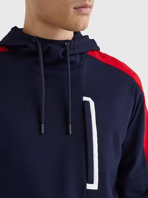 Blue Tommy Hilfiger Sport TH Cool Regular Fit Men's Hoodie | TH836RZL