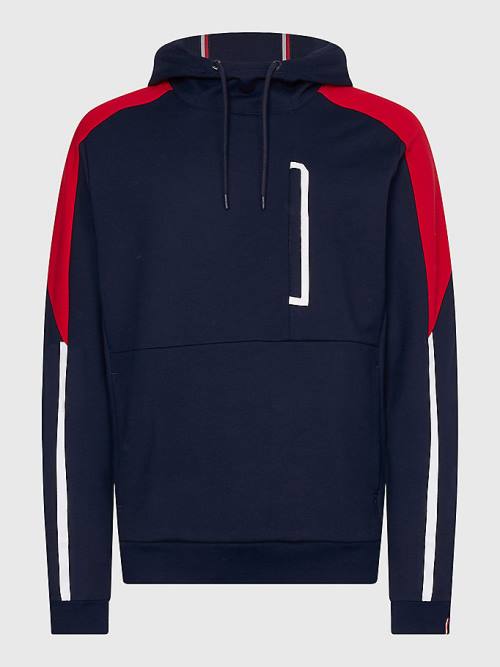 Blue Tommy Hilfiger Sport TH Cool Regular Fit Men's Hoodie | TH836RZL