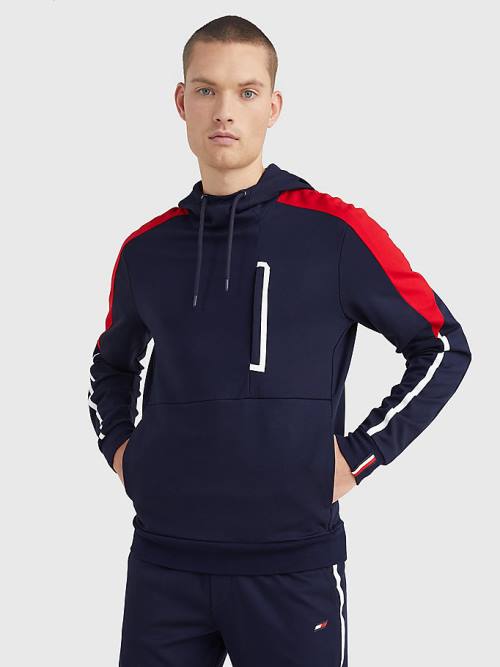 Blue Tommy Hilfiger Sport TH Cool Regular Fit Men\'s Hoodie | TH836RZL