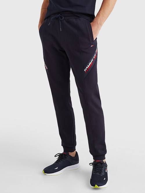 Blue Tommy Hilfiger Sport TH Cool Tape Joggers Men\'s Pants | TH752XVW