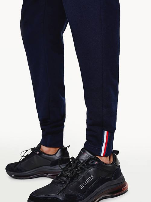 Blue Tommy Hilfiger Sport Terry Joggers Men's Pants | TH502FCD