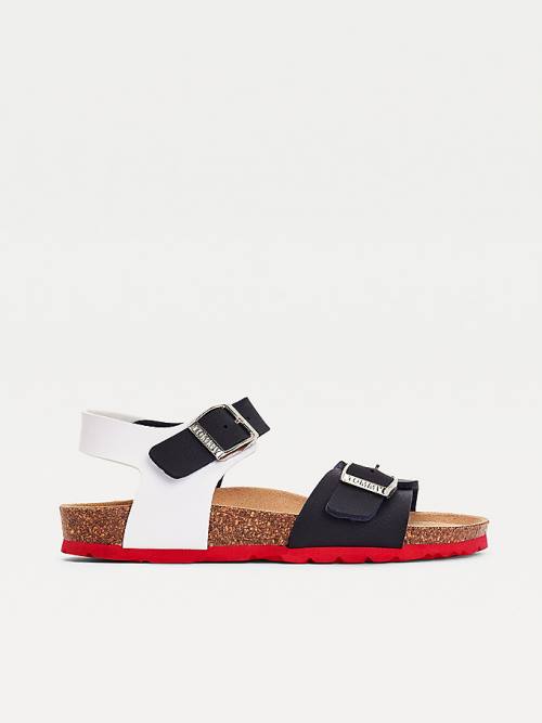 Blue Tommy Hilfiger Square Buckle Strap Boys' Sandals | TH765VZP