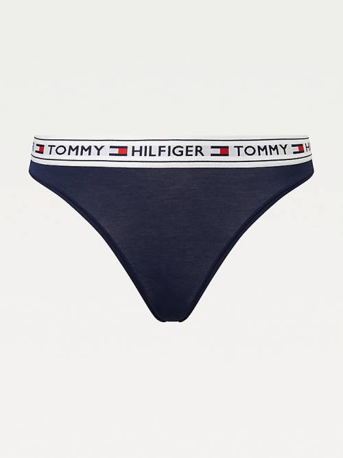 Blue Tommy Hilfiger Stretch Cotton Brazilian Briefs Women's Underwear | TH952RUY