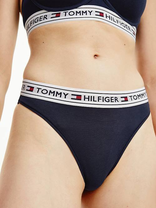 Blue Tommy Hilfiger Stretch Cotton Brazilian Briefs Women\'s Underwear | TH952RUY