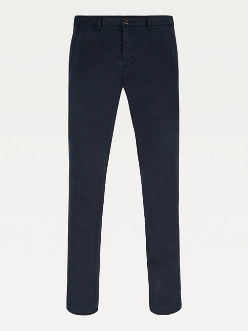 Blue Tommy Hilfiger Stretch Cotton Chinos Men's Pants | TH230OSP