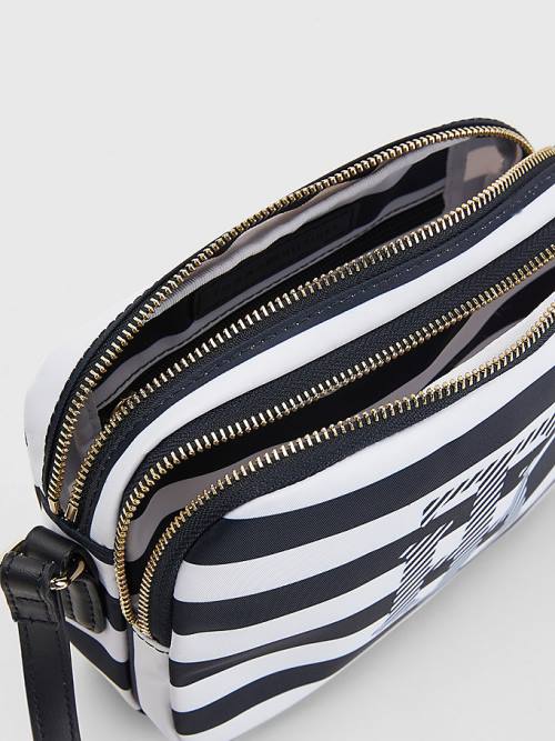 Blue Tommy Hilfiger Stripe Crossover Women's Bags | TH298ZNF