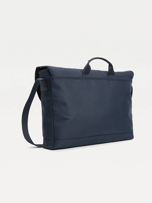 Blue Tommy Hilfiger TH Established Messenger Men's Bags | TH246XTA