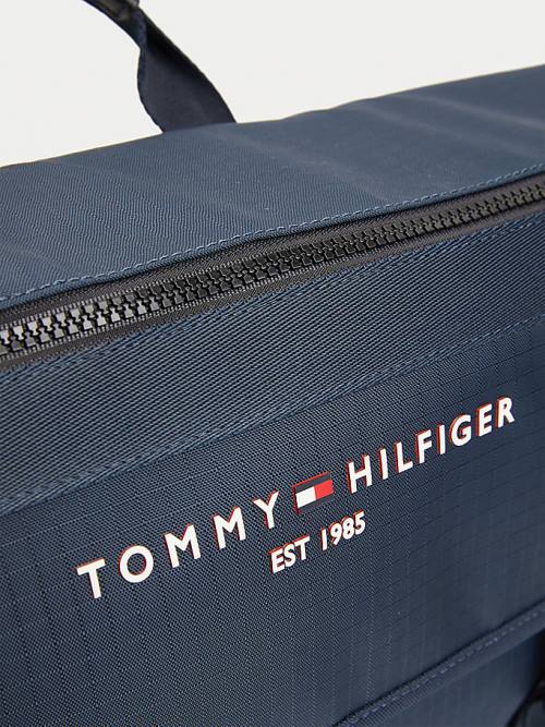 Blue Tommy Hilfiger TH Established Messenger Men's Bags | TH246XTA